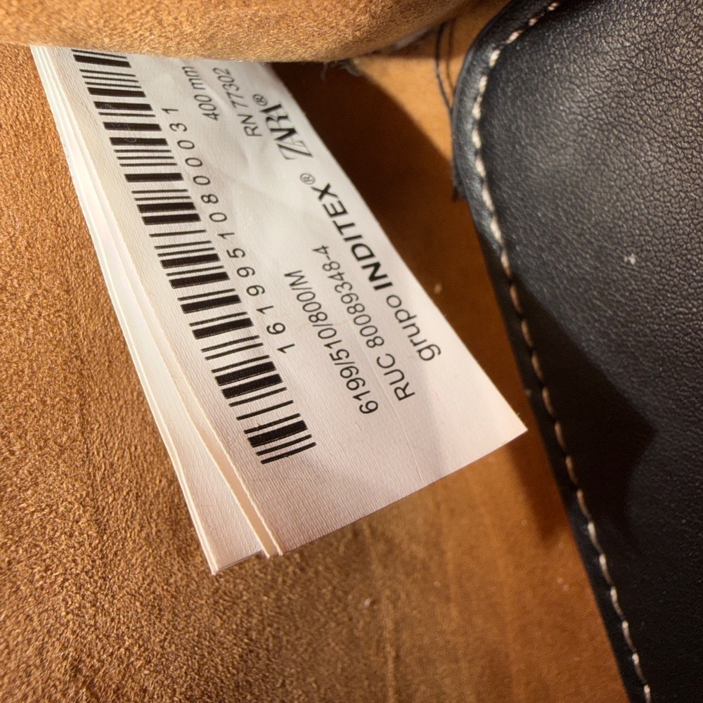 Italian Leather Black Tote Bag Made in Italy - Picture 14 of 15